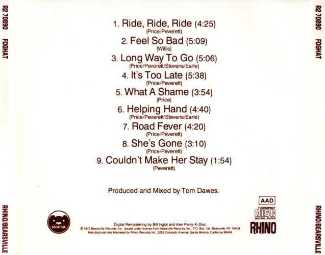 Album Back Cover