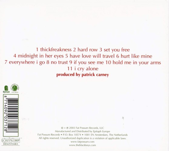 Album Back Cover