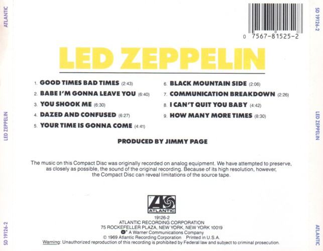 Album Back Cover