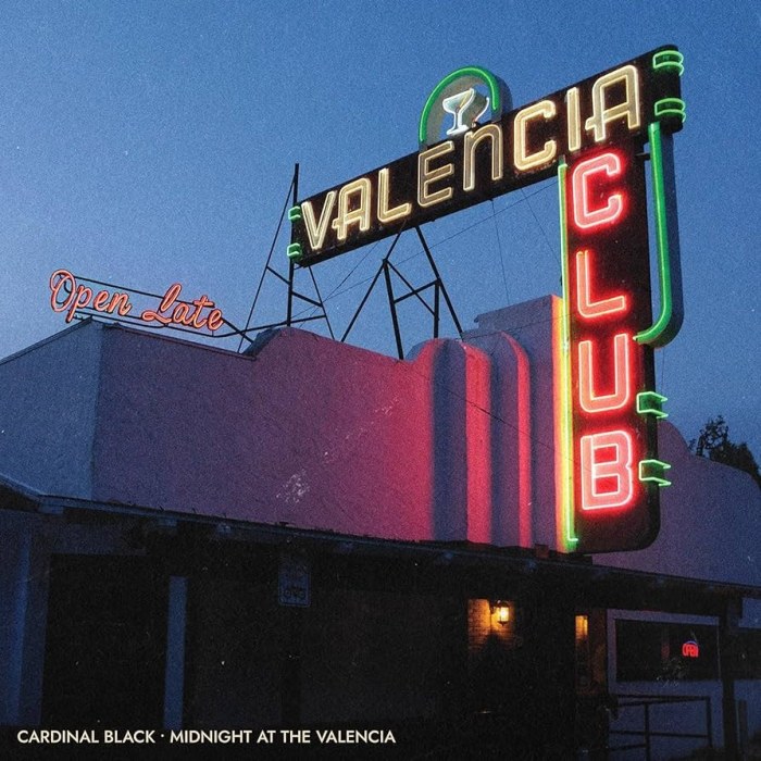 Album cover for Midnight at The Valencia - Cardinal Black