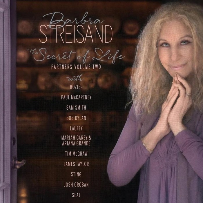 Album cover for The Secret of Life: Partners, Volume 2 - Barbra Streisand