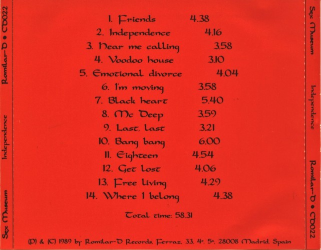 Album Back Cover