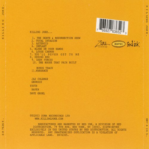 Album Back Cover