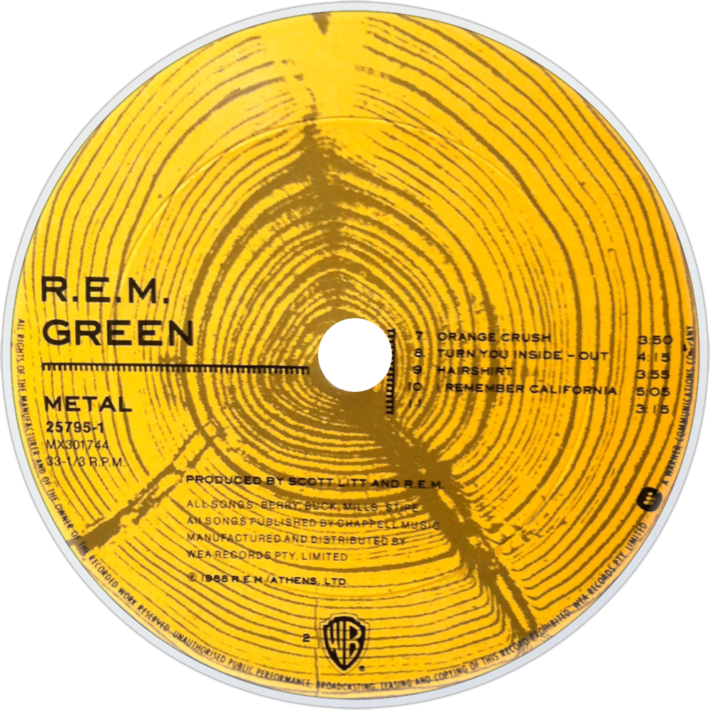 R.E.M. : Green (CD, Nov-1988, Warner Bros.), rem cd 