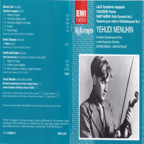 Lalo: Symphonie espagnole / Chausson: Poème / Saint-Saëns: Violin Concerto No. 3 album thumb