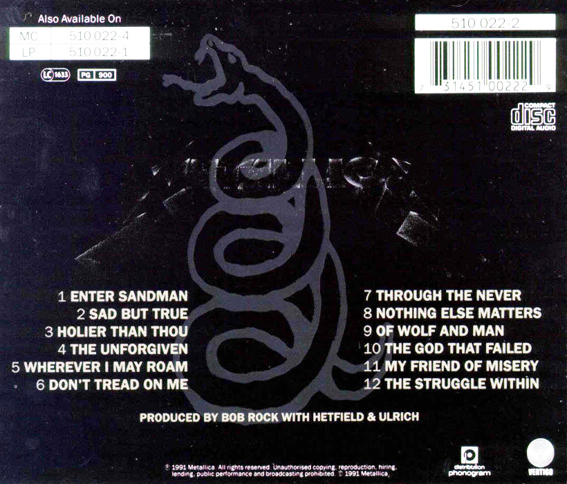 Metallica (The Black Album) – Port of Sound Records